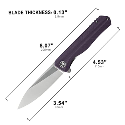 Image of Petrified fish PF818 3.54 inch D2 Steel Satin Blade Pocket Folding Knife