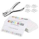 KATOOM Perforadora de Papel 201pcs Aparato Metal Agujero de Perforación Máquina Papel Herramienta para perforar punzon Circular de taladradora Oficina para Tarjeta Etiqueta diseño Metal Estudiante