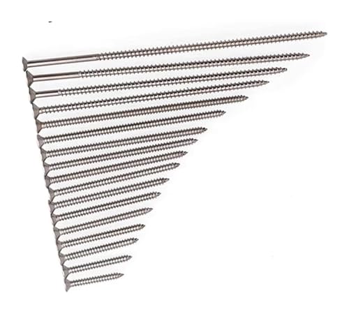 Tornillos autorroscantes de cabeza plana, Tornillos autorroscantes for madera de cabeza plana acero inoxidable 304 M4 M5 30-200 mm 50/25/20/10 piezas(70mm(10pcs),M5)