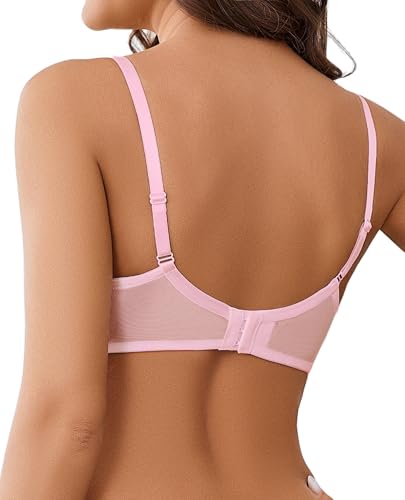 Image of Avidlove Women Lace Bra Underwire Sexy Bralettes Unlined Mesh Full Coverage Lingerie Everyday Bras