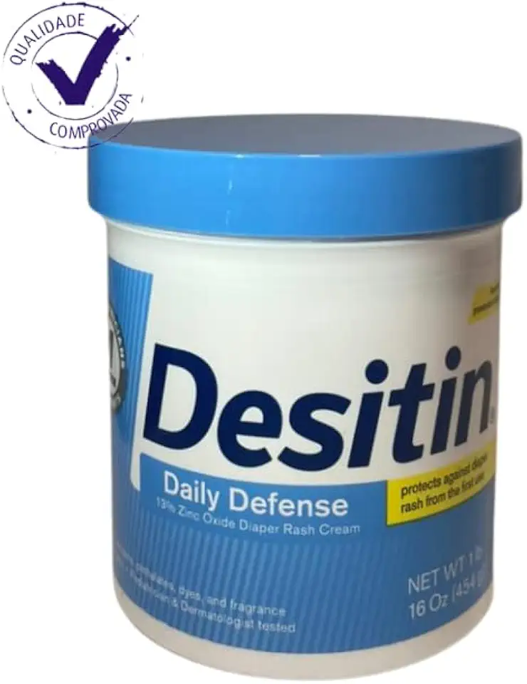 Desitin Creme Protetor de Pele Azul Pote 454g Alivia Irritação da Pele, Alívio da Dor