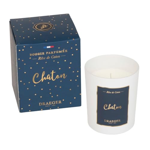 DRAEGER PARIS 1886 - Vela Perfumada de Cera Vegetal 'Chaton' - Cristal Transparente - 5 Fragancias - 40 Horas de Aroma - Elegancia y Decoración - Tamaño 9 x 7,5 cm - Calidad Francesa Desde 1886
