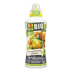 COMPO BIO Zitruspflanzendünger für alle Zitruspflanzen-Arten, Natürlicher Spezial-Flüssigdünger, 500 ml