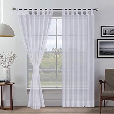 Megachest Voile Tab Top Curtains, 56" Wide Cover