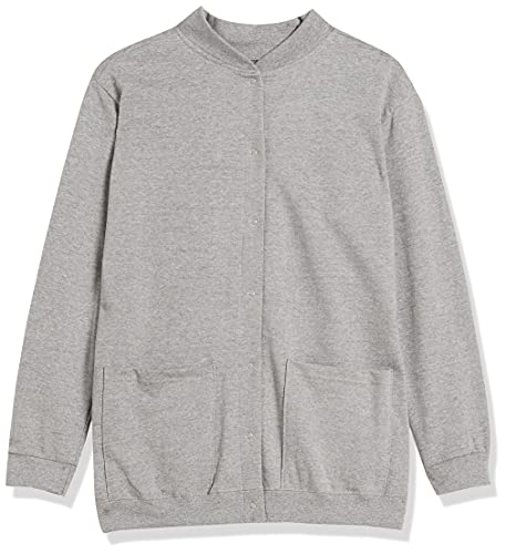 Image of AmeriMark Women Fleece Snap Button Cardigan Sweatshirt Coat - Ladies Soft Lightweight Warm Long Sleeve Jacket with Pockets
