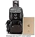 QICHUANG Men Sling Bag PU Leather Unbalance Chest Shoulder Bags Casual Crossbody Bag Travel Hiking Daypacks Gift for Men