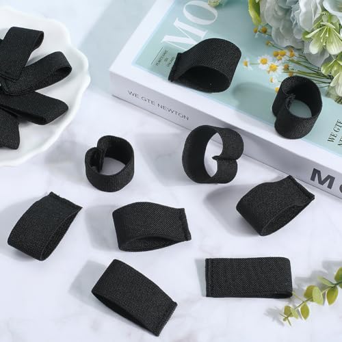 GORGECRAFT 30Pcs Police Mourning Band Stripe Black Funeral Badges Shield Honor Guard Elastic Straps Armband Ribbon Mourning Twill Band Tapes for Police Officer Badge 5.3x2.6cm - Image 4