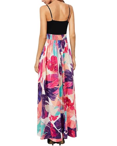 Image of Newshows Women's 2026 Lightweight Summer Wedding Guest Beach Vacation Casual V Neck Split Flowy Maxi Dress