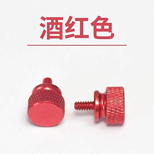 security screws，screws， Knurled screw 5pcs M3.5 Aluminum Step Thumb Screw Computer Case Screw Knurled Hand Screws Color Nail DIY Color Case Thumbscrews (Color : Black) (Color : Black) ( Color : Red Wi