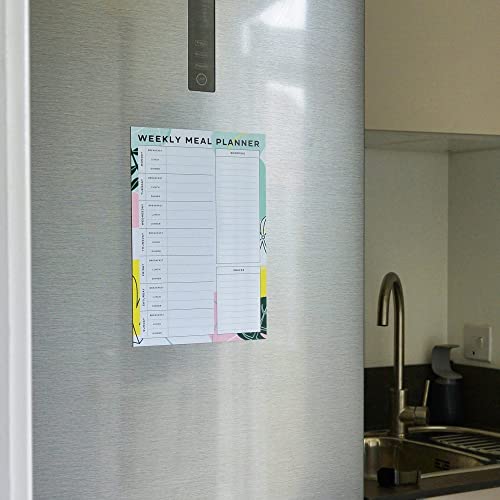 Magnetic A4 Weekly Meal Planner and Shopping List for Fridge Whiteboard or Office with Dry Erase Jungle Design - Image 2