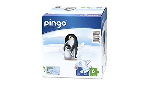 Pingo Pañales de Calidad Ecológica Antialergicos, Talla 6 XL (15-30 kg), 2 x 32 Unidades