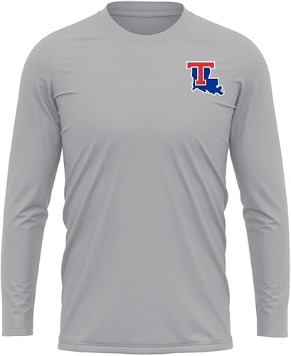 Miniatura 10 de Camisa deportiva de manga larga oficial de la NCAA Collegiate para hombre, con logotipo en el pecho izquierdo, colección Athletic Heather