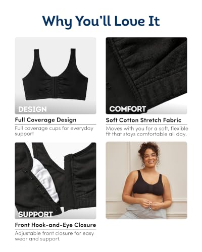 Image of Fruit of the Loom Women's Multi-Pack Front Close Sports Bra