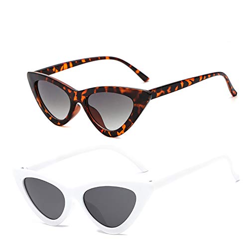 Image of Retro Vintage Narrow Cat Eye Sunglasses for Women Clout Goggles Plastic Frame