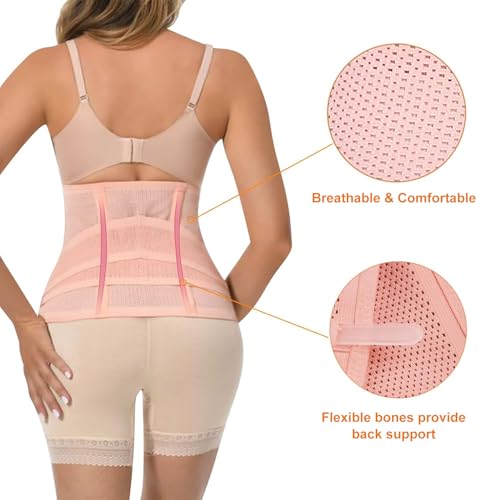 Image of Postpartum Belly Band Support: 2 Sets Adjustable Straps Provide Compression | Lower Back Pain Relief, Helps Hold Tummy, Waist, and Stomach After Birth or C-Section, Comfortable to Wear for a Full Day