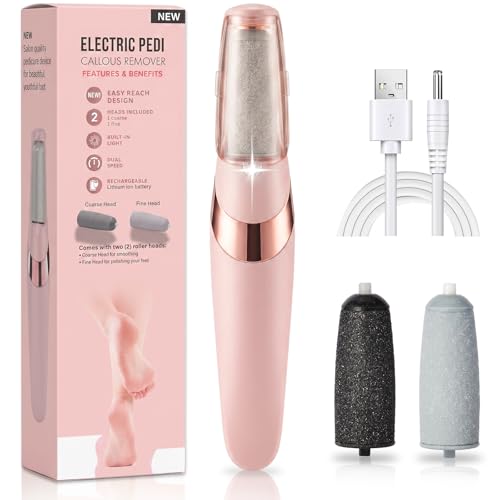 ZABOUL Callus Removers for Feet Electric Foot Callus Remover Rechargeable with 2 Roller Heads Electronic Foot File Removes Hard Skin for Soft Beautiful Feet Feet Care Pedicure Tools