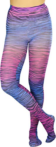 Image of ToBeInStyle Women's Vibrant Multicolor Animal Print Pantyhose Assorted Hosiery