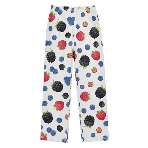 Boys' Pants Forest Berry Blueberry Pattern Long Bottoms Jogger Pants Elastic Waist Trousers with Pockets S-XL