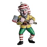Killer Elf (NEW) Horror Ornament - Scary Prop and Decoration for Halloween, Christmas, Parties and Events - R.A. Mihailoff Series - By HorrorNaments