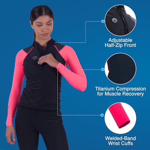 Camiseta de Manga Larga de Alto Rendimiento para Mujer Sharkskin (Rosa) miniatura 5