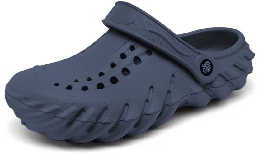 Extra Soft Men's Classic Casual Sports Clogs/Sandals with Adjustable Back Strap for Adult | Comfortable & Lightweight| Stylish & Anti-Skid| Waterproof & Everyday Use Mules for Gents/Boys