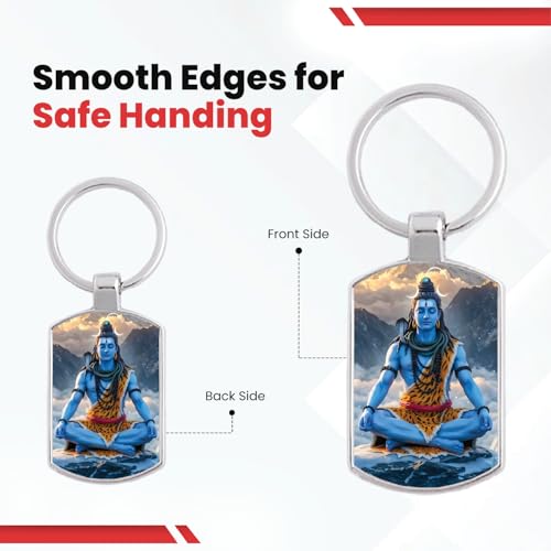 Image of Stylish Metal Keychains with Permanent Glossy Print - Inspirational Quotes & Spiritual Designs - Perfect Key chains for loved ones, Personal Use, Gifts & Return Gifts