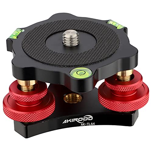 Camera Leveler,Tri-Wheel Leveling Base for Macro Photography with +/-5 Degree