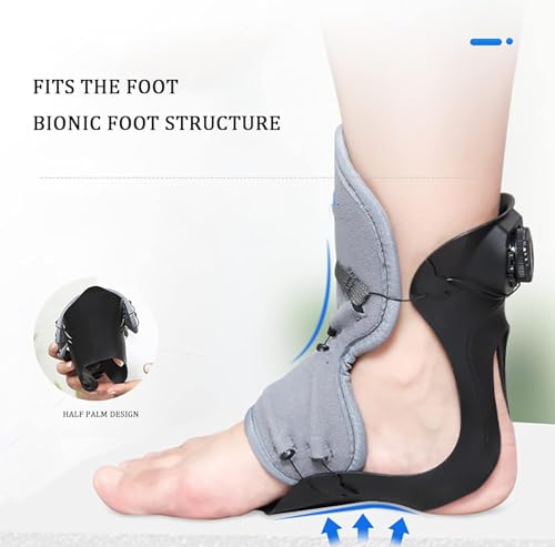 Soporte para pie caído, dispositivo de fijación AFO para caminar, correa de ayuda ajustable para fascitis plantar, dolor de pie de arco, soporte para tendinitis de Aquiles para mujeres y hombres
