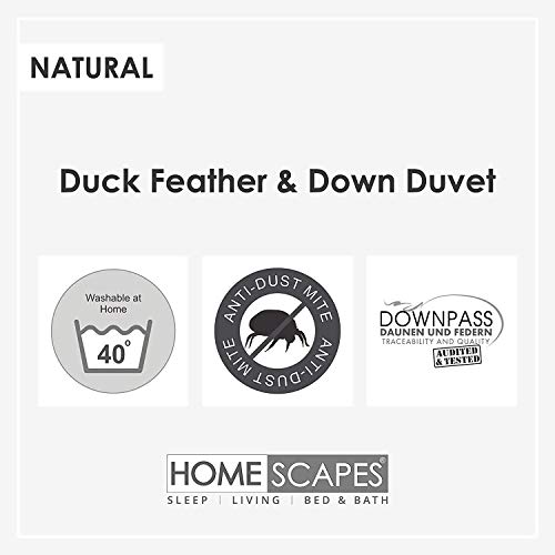 Homescapes - Piumone imbottito in piume d'anatra e...