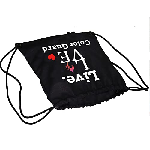 JYTAPP Color Guard Drawstring Bag Colorguard Senior Graduation Gift Drawstring Backpack Flag Gift Color Guard Gift (black) 6