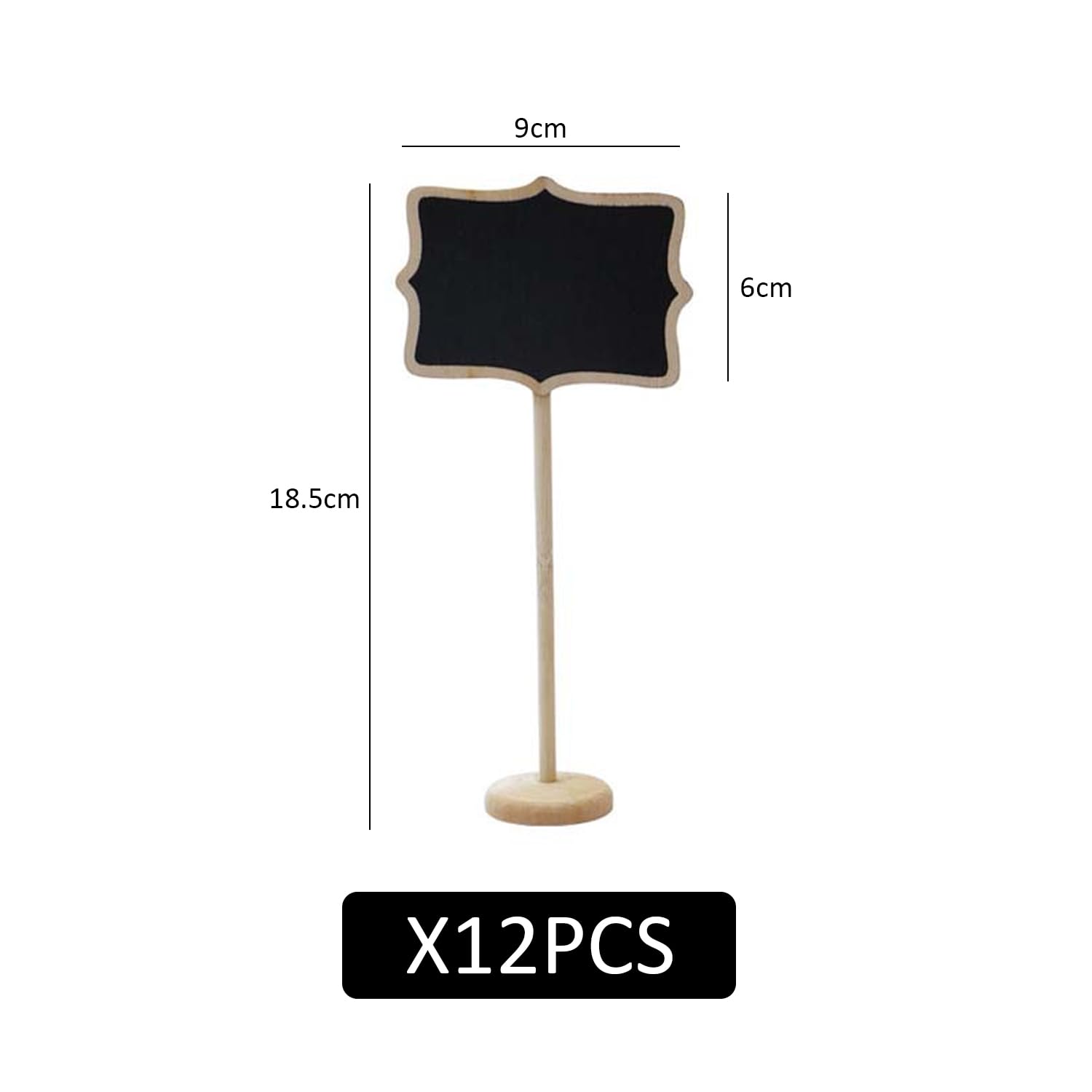 Pizarra de mensajes de madera con base rectangular de encaje para reservas y etiquetas de precio, adecuada para hogar, oficina o restaurante