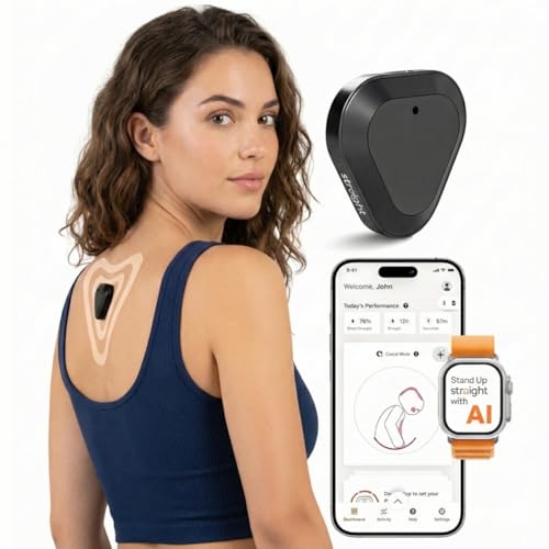 Straight Plus AI Powered Posture Corrector Trainer Device (Neckla...