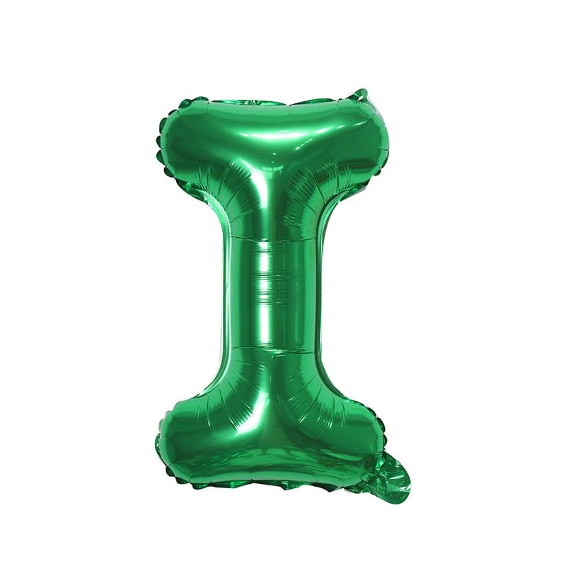 40 cm green foil balloon in the shape of the letter I suitable for helium filling — image 1