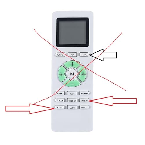 Image of 5 Year Warranty Ac Remote Compatible Lloyd Split AC Remote No 233 for 1 Ton 1.5 Ton 2 Ton, White