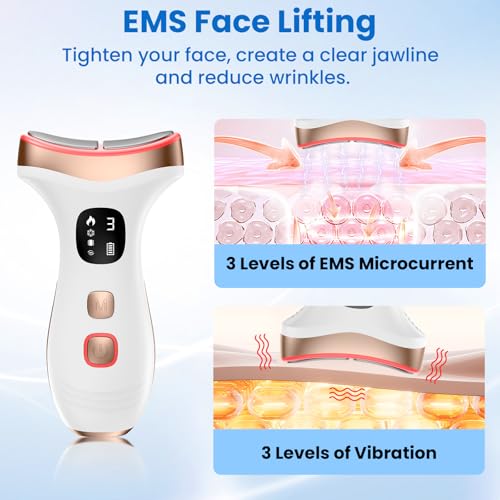 Pkbd Face Massager With 45℃ Heat & 15℃ Cold, Ems Facial Massager With 7 Led Colors 7 Modes, 7-In-1 Led Facial Sculptor, Anti-Wrinkle Anti Aging Skin Lift Therapy Massage Tool Double Chin Reducer - 3