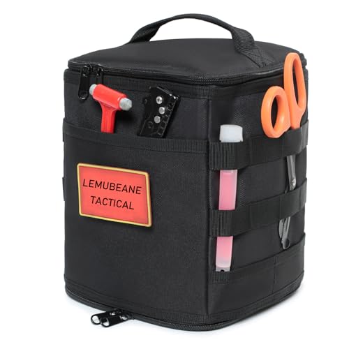 Lemubeane Tactical Camping Storage Bag 7L Utility Tote Bag Trunk Organizer (Black) by Lemubeane - Image 2