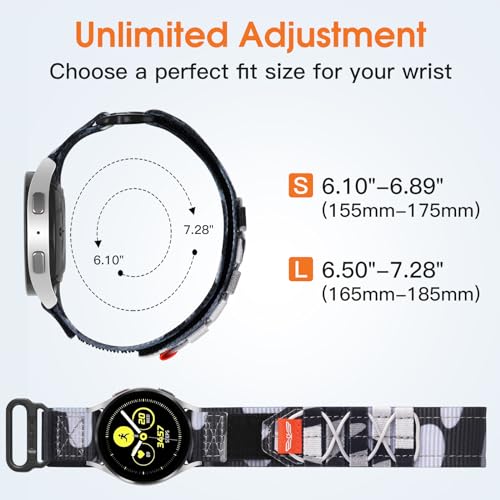 Bracelet Nylon 20mm S-Camo ultra résistant Galaxy Watch