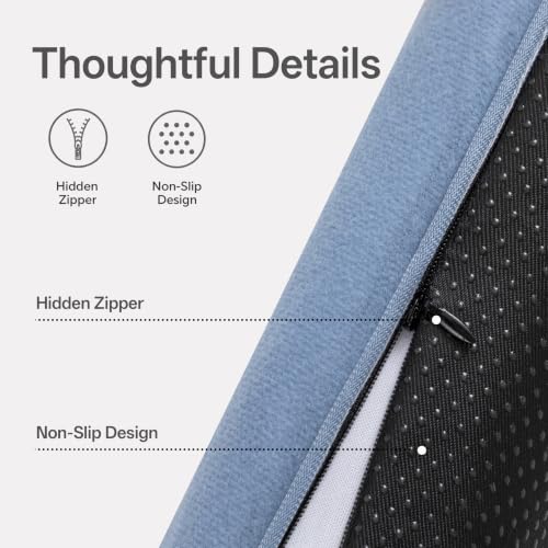 Image of Sunolga Door Draft Stopper, Removable Washable Cover, 38 inch, Dusty Blue | Weighted Gap Filler, Blocks Hot and Cold Air, All-Season Seal, Easy Install, Noise & Wind Blocker, Home Essentials