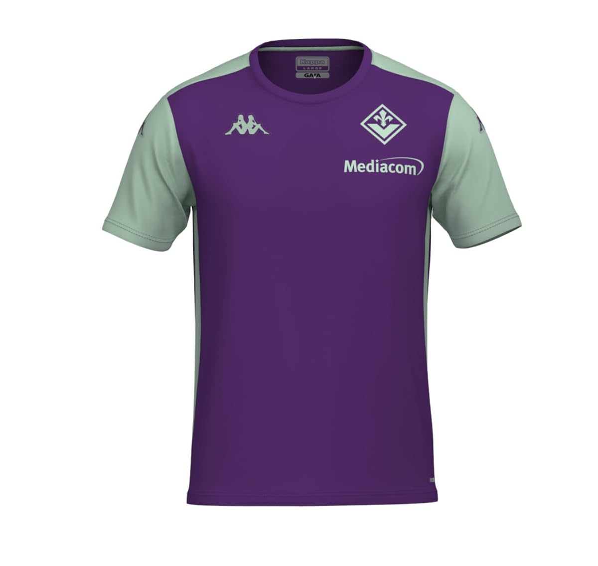 Kappa - T-Shirt, Uomo, Cotone, Calcio, Modello: Aybat 8 Fiorentina