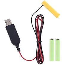 tegongse LR03 AAA Battery Eliminator 1M USB Power Supply Cable Replace 1 to 4pcs AAA Battery