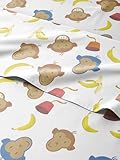 Kids Twin Size Monkey Bed Sheets - 3 Piece Monkey Sheet Set - Cartoon Banana Bedding - Ultra-Soft, Cute & Cozy - Comfy, Breathable & Machine Washable - Animal Bed Set for Boys, Girls, Teens & Toddlers