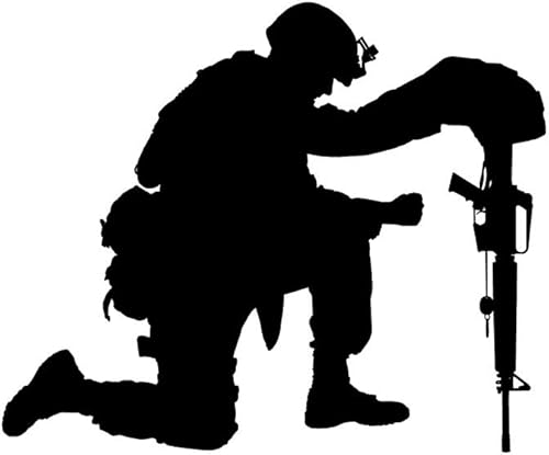 Posterazzi PSTZAB103459MLARGE Silueta de un soldado arrodillado con respecto a un camarada caído, impresión fotográfica, 24 x 36, multicolor