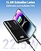 Power Bank 20000mAh 22.5W Klein Schnellladefunktion Powerbank 1 USB-C 2 USB-A Mini Externe Handyakkus LCD Display Akkupack für iPhone 17 16 15 14 13 Smartphones Travel Camping Outdoor etc (black01)