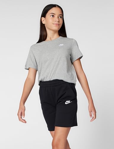 Nike Club Ft Lbr Short, Noir/Blanc, 8-10 Ans Mixte Enfant