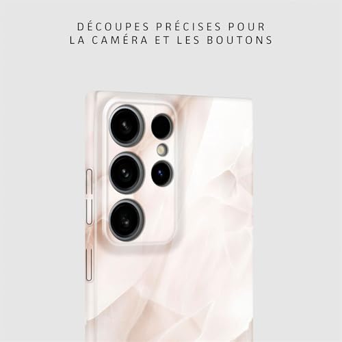Coque Samsung S24 Ultra marbre rigide antichoc protégeant l'objectif photo - 7