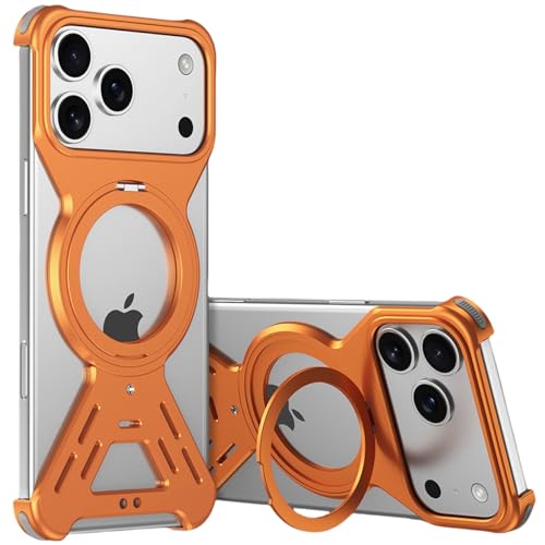 Coque iPhone 17 Pro Max fine orange résolvant les problèmes de poids