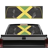 TSVAGA Rear Window Decals for Trucks, Jamaican Flag Back Automotive Perforated Window Film Graphic...