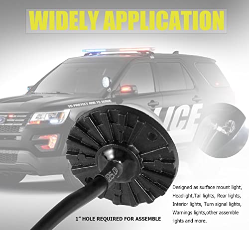 4Pcs Hideaway Surface Mount Strobe Lights Red/White 8 Led Emergency Warning Lights Dc 12-24V For Police Ems Vehicle Truck Car #TOP1