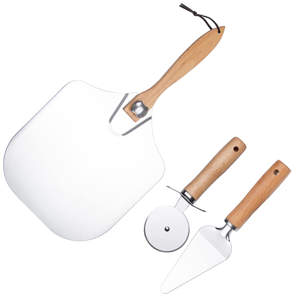 Klapper Aluminiumpizza Spatel, langes Griffpizza Spatel für Innen- und Außenpizza -Öfen, Gebäck, Teig, Krustenpizza -Paddeln,A