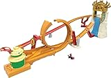 Hot Wheels The Super Mario Bros. Movie Track Set, Jungle Kingdom Raceway Playset with Mario Die-Cast Toy Car Inspired by the Film